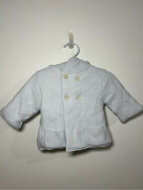 Tartine et Chocolat Baby Knit Coat in Light Blue